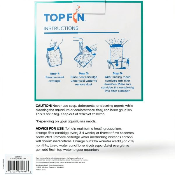 Top Fin Carbon Fiber Aquarium Filter Cartridges 12 Pack-1