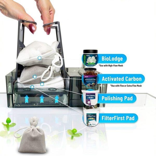 Aquatic Experts Aquarium Filter Media Bags Reusable Mesh-6