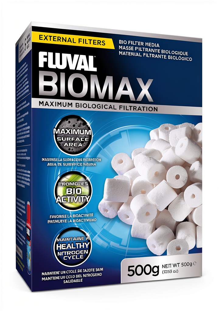Hagen BioMax filter media in a Fluval aquarium filter
