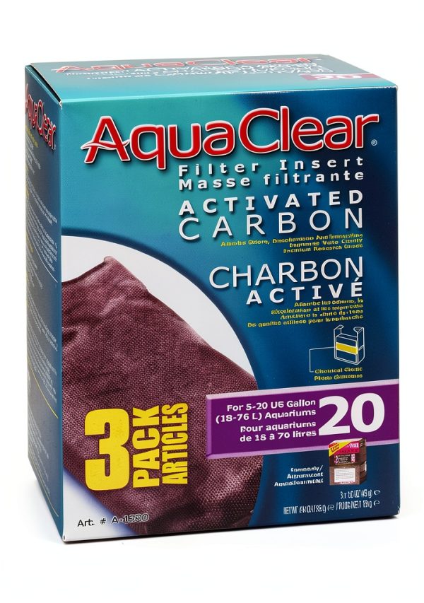 Hagen AquaClear 20 Carbon Filter Inserts 3 Count Pack-0