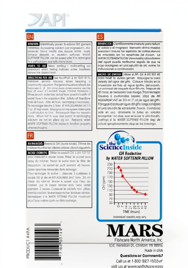 API Water Softener Pillow Aquarium Filter Pouch Mars-1