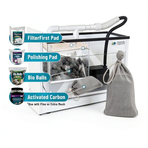 Aquatic Experts Aquarium Filter Media Bags Reusable Mesh-4